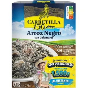 Arroz Negro con Calamares sin Gluten Carretilla