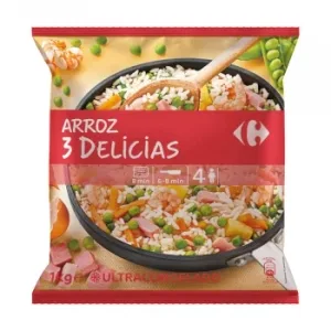 Arroz Tres Delicias Ultracongelado Carrefour 1 Kg.
