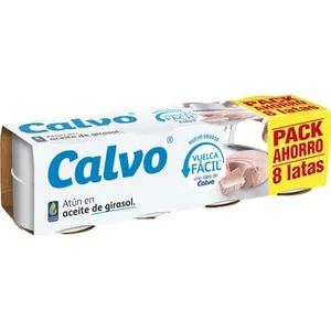 Atún en Aceite de Girasol Vuelca Fácil Pack 6  Calvo 52 G