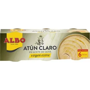 Atún Claro en Aceite de Oliva Virgen Extra Pack 6  Albo 48 G