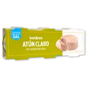 Atún Claro bajo en Sal en Aceite de Oliva Paq 3 U.