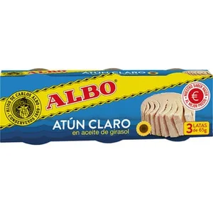 Atún Claro en Aceite de Girasol Pack 3 Albo