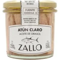Atún Claro en Aceite de Girasol Zallo, Frasco 220 G