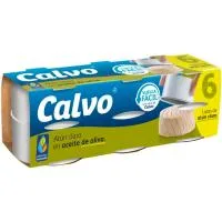 Atún Claro en Aceite de Oliva Calvo, Pack 6x65 G
