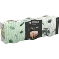 Atún Claro en Aceite de Oliva Friscos, Pack 3x80 G