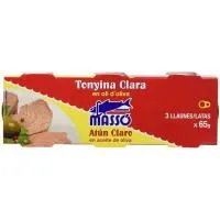 Atún Claro en Aceite de Oliva Masso, Pack 3x65 G