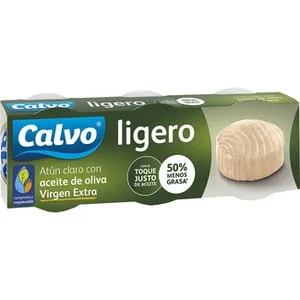 Atún Claro en Aceite de Oliva Virgen Extra Ligero Pack 3 Calvo