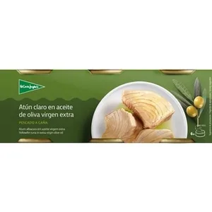 Atún Claro en Aceite en Aceite de Oliva Virgen Extra Pescado a Caña Pack 6  el Corte Ingles 60 G