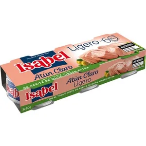 Atún Claro Ligero con el Toque Justo de Aceite de Oliva Virgen Extra Pack 3 Isabel