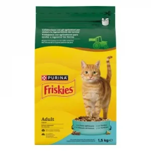 Pienso de Atún con Verduras para Gato Adulto Purina Friskies 5 Promesas 1,5 Kg