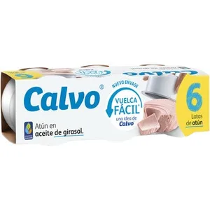 Atún en Aceite de Girasol Vuelca Fácil Pack 6 Calvo