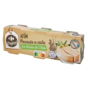 Atún en Aceite de Oliva Original Carrefour Pack de 3 Unidades de 52 G.