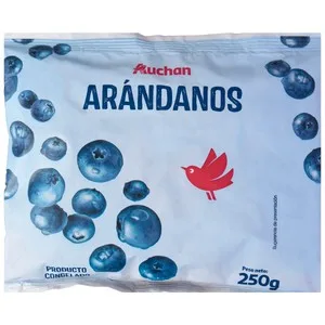Auchan Arándanos Congelados 250 G. Producto Alcampo.