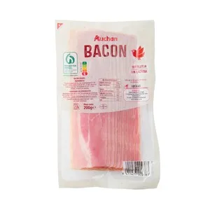 Auchan Bacon Cocido Ahumado en Lonchas 200 G Producto Alcampo.