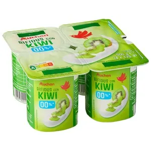 Auchan Bifidus Desnatado sin Azúcares Añadidos con Kiwi 4 X 125 G Producto Alcampo. 500 G