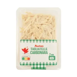 Auchan Tagliatelle con Salsa Carbonara, Listos para Calentar y Comer 280 G. Producto Alcampo