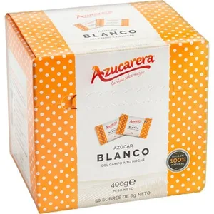 Azúcar Blanco en Sobres (50 Sobres de 8 G) Azucarera 400 G