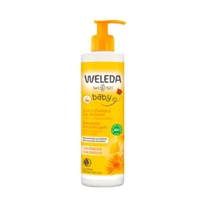 Weleda Baby Champú y Gel de Ducha con Calendula Ecológica 400 Ml