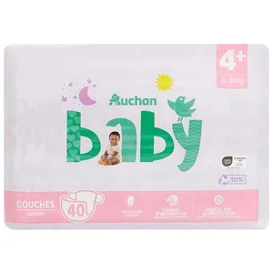 Producto Alcampo Baby Pañales Talla 4+ (9-20 Kg) 40 Uds.