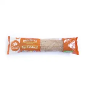 Baguette con Semillas de Girasol Lino y Chía Carrefour Classic' sin Gluten sin Lactosa 175 G.