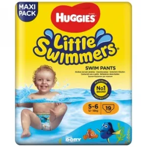 Bañador Pañal Desechable Huggies Little Swimmers T5-6 (12 Kg-18 Kg) 19 Ud.