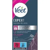 Bandas Depilatorias de Axilas Veet Expert, Caja 16 Uds
