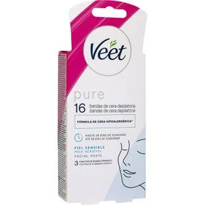 Bandas Depilatorias Faciales Piel Sensible 16 u