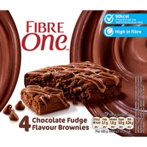Barrita de Brownie de Chocolate 4 Unidades  Fibre ONE 96 G