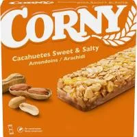 Barrita de Cacahuete Salado Corny, Pack 6x25 G