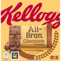 Barrita de Chocolate Kellogg`s All-bran, 6 Uds., Caja 240 G