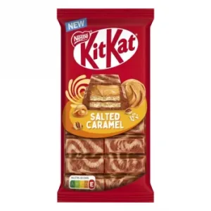 Barrita de Galleta Crujiente Bañada en Chocolate con Relleno de Caramelo Salado Nestlé Kit Kat 99 G.