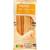 Barrita de Pan con Queso Eroski, Pack 2x75 G
