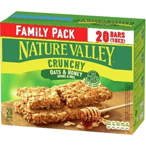 Barritas de Avena y Miel Pack Familiar 20 Unidades en Paquetes Individuales de 2  Nature Valley 420 G