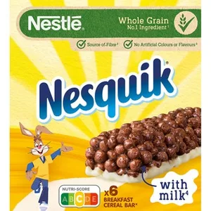 Barritas de Cereales con Chocolate 6 Unidades Nestle Nesquik