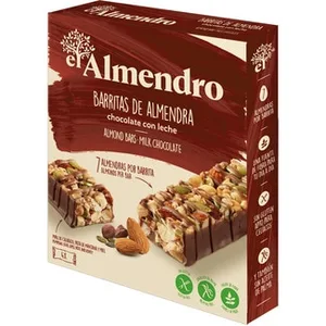Barritas de Cereales y Chocolate con Leche sin Gluten y sin Aceite de Palma 4 Unidades el Almendro