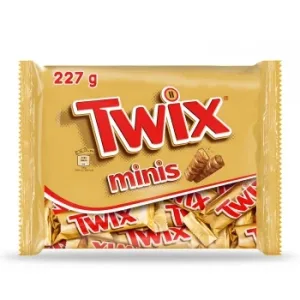 Barritas de Chocolate con Leche, Galleta y Caramelo Twix Minis 227 G.