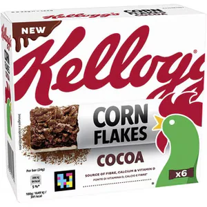 Barritas de Copos de Maíz con Chocolate 6 Unidades  Kellogg's Corn Flakes 144 G