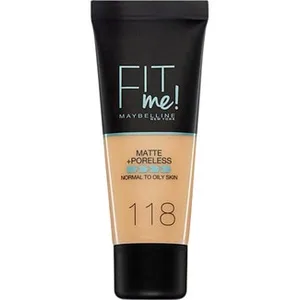 Base de Maquillaje Fit Me Matte Afina Poros 118 Light Beige Maybelline