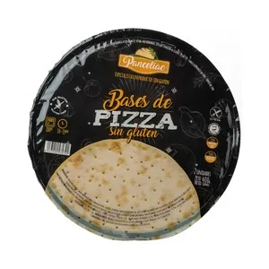 Panceliac Bases Congeladas para Pizza, Elaboradas sin Gluten 2 X 200 G. 400 G