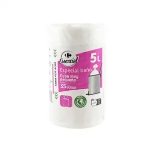Bolsa de Basura Baño Plástico Reciclado Carrefour Essential 5l 35 Ud
