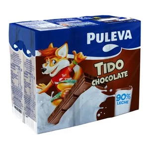 Puleva Batido con Sabor a Chocolate, Elaborado con un 90% de Leche 6 X 200 Ml. 1200 ML