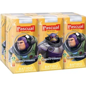Batido de Vainilla 50% Menos de Azúcares Añadidos sin Edulcorantes Pack 6  Pascual 200 ML