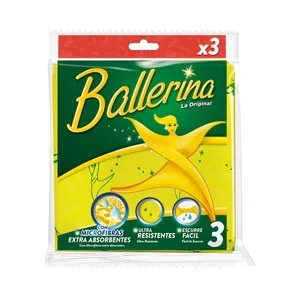 Ballerina Bayeta Amarilla Sintética Ballerina 3 Uds