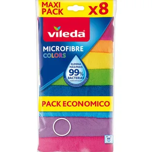 Bayeta Microfibras Colors Eliminina Más del 99% de Bacterias Vileda 8 Unidades