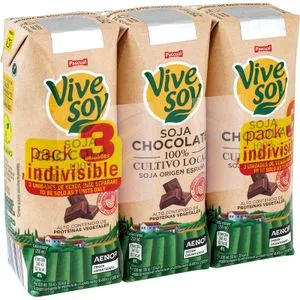 Bebida de Soja Chocolate 3 X 250 Ml