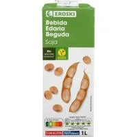Bebida de Soja Eroski, Brik 1 Litro