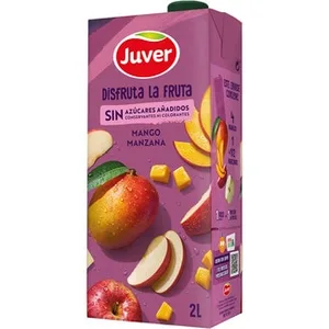 Bebida de Zumo de Mango y Manzana a Partir de Concentrado sin Azúcares Añadidos  Juver Disfruta 2 L