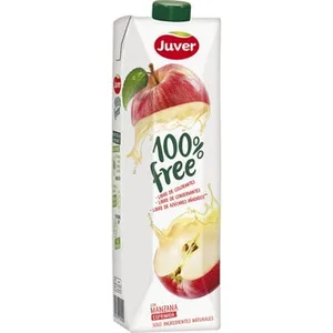 Bebida de Zumo de Manzana a Partir de Concentrado sin Azúcares Añadidos  Juver 100% Free 1 L