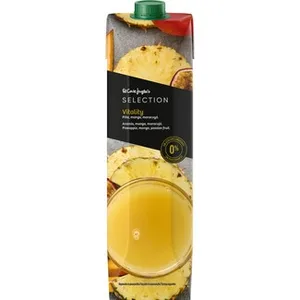 Bebida de Zumo Vitality Piña, Mango y Maracuyá a Partir de Concentrado 0% Azúcar Añadido  el Corte Ingles Selection 1 L