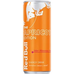 Bebida Energética Sabor Albaricoque y Fresa con Cafeína, Taurina y Vitamina B The Apricot Edition RED Bull 25 CL